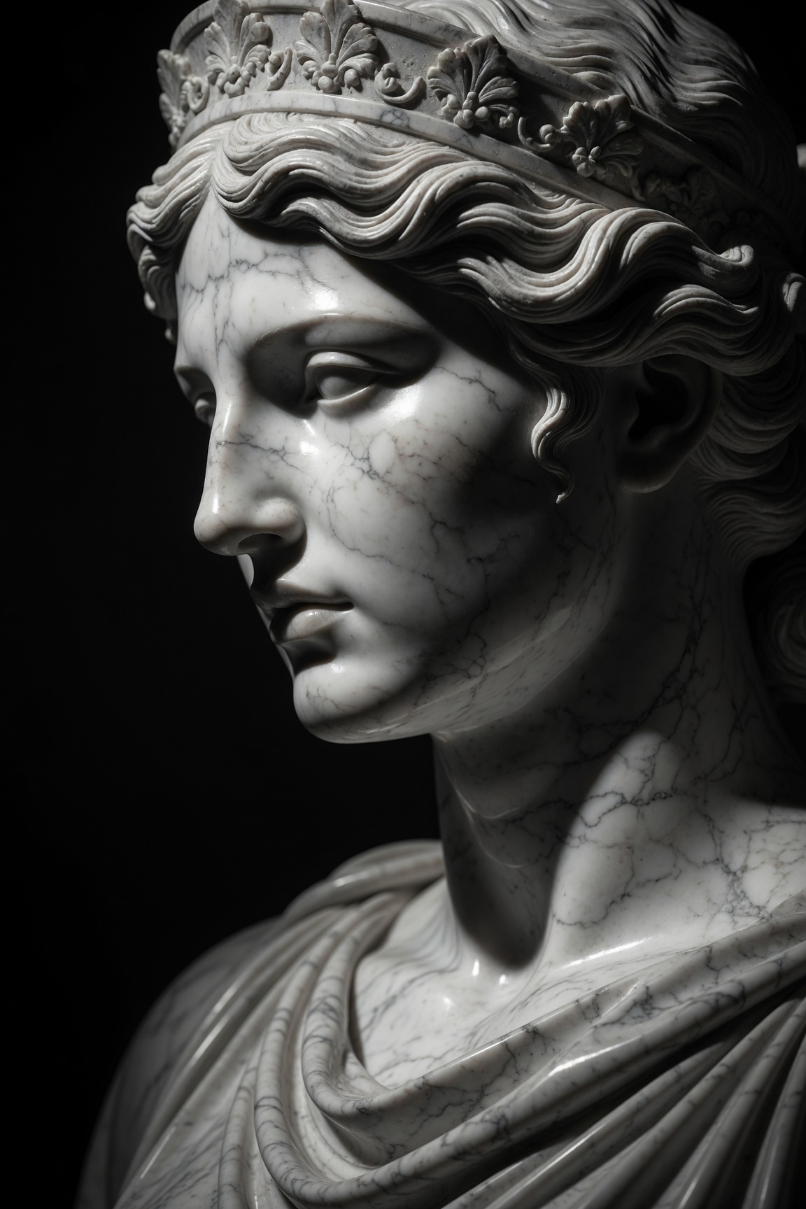 Classical marble bust