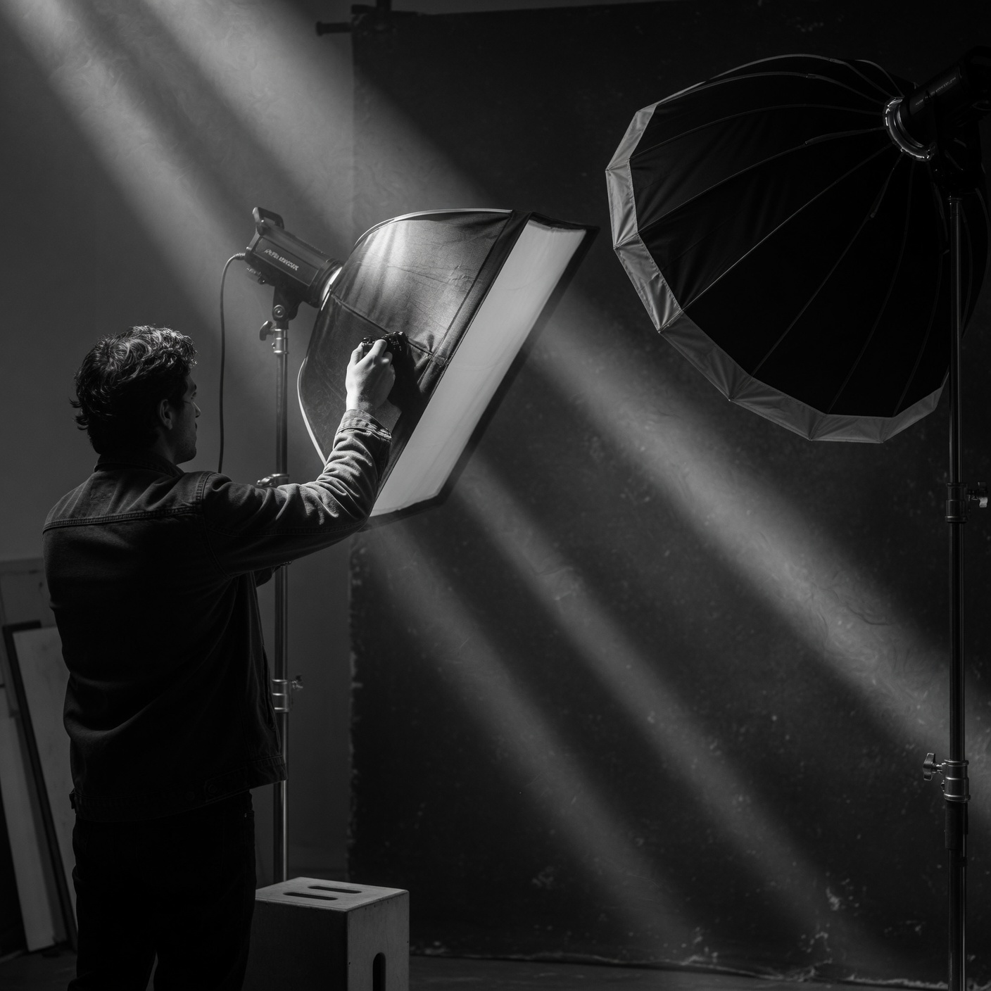 Photography studio, behind the scenes